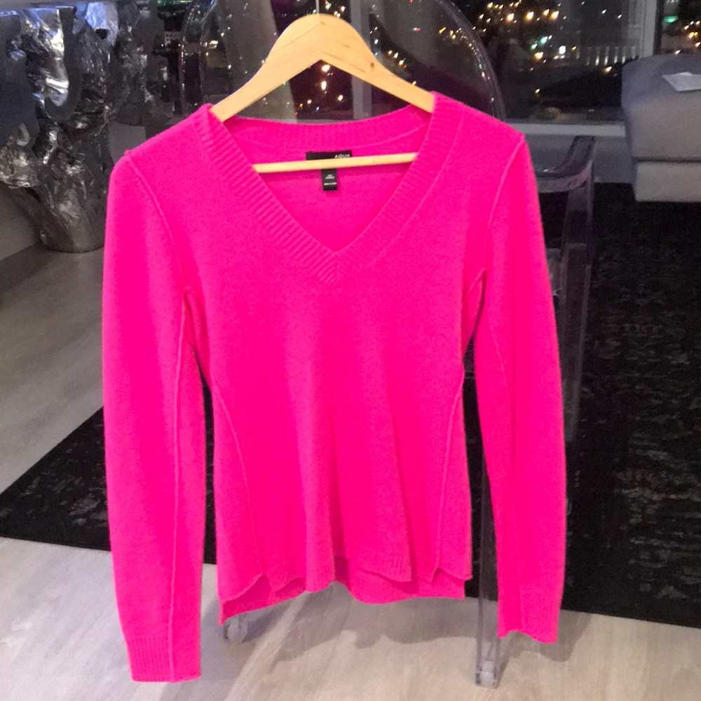 Aqua Cashmere Sweater